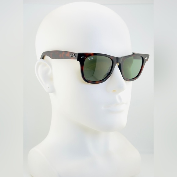 Ray-Ban Other - Ray-Ban Sunglasses RB2140 Original Wayfarer Tortoise Frame Green Lenses 50mm